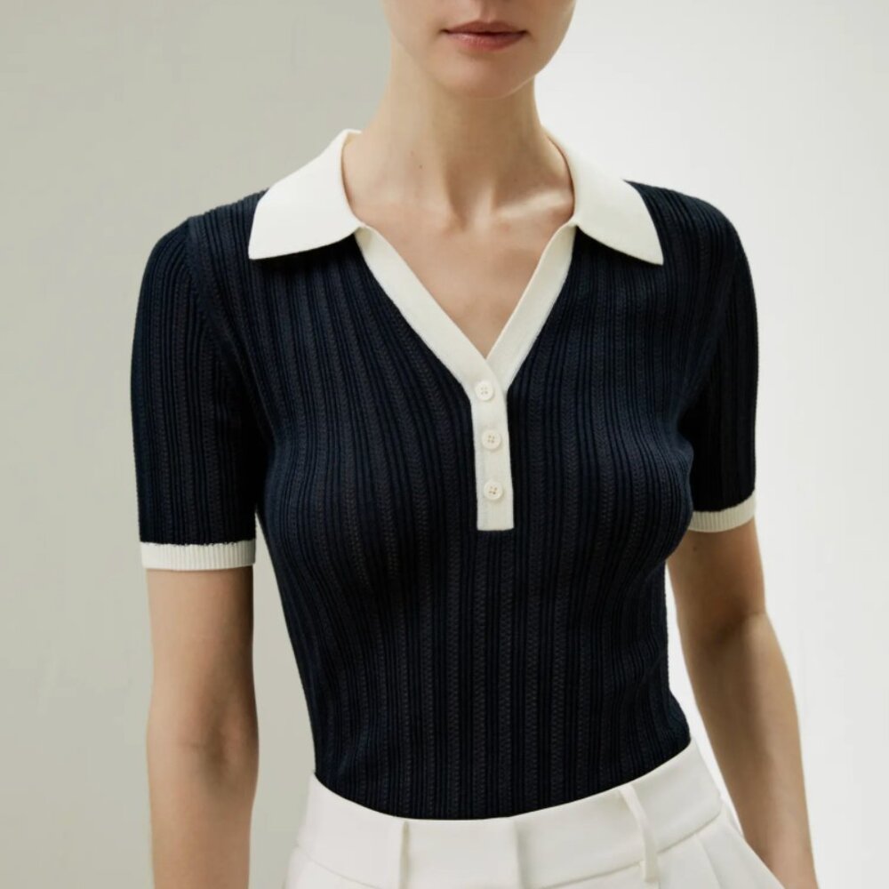 NWT Lilysilk Silk Knit Top - Picture 3 of 4